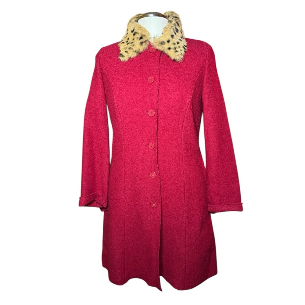 Mythology Red Winter Wool Vintage Coat